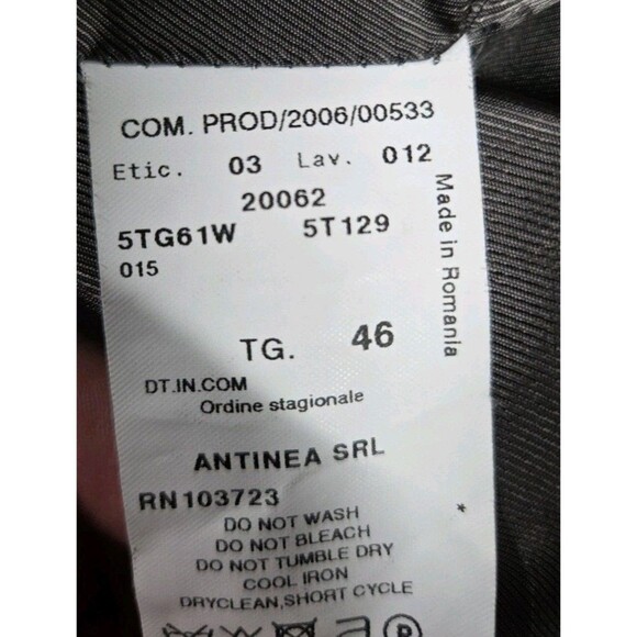 Armani Collezioni 10 Brown Grey Floral Printed Blazer Snap Button Elbow Pads Euc - Picture 8 of 10